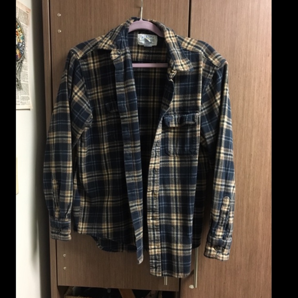 Blue and yellow flannel